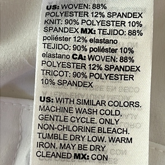 Chicos white summer bermuda pants size 3-18 - Picture 9 of 9